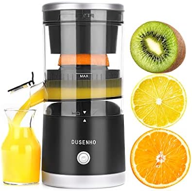 DUSENHO,Electric Juicer Rechargeable - Citrus Juicer Machines with USB and Cleaning Brush Portable Juicer for Orange, Lemon, Grapefruit