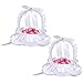 FEMONGY Panier de Fille de Fleur, 2 pièces Panier Blanc, panier mariage blanc, Fait de dentelle + polyester, exquis, Doux et confortable, romantique et éternel, adapté au mariage (blanc, 13 x 18cm)