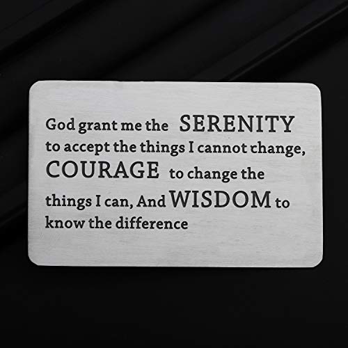 TGBJE Inspirational Wallet Card Inspirational Christian Bible Verse Gift Religious Gift Serenity Prayer Gift God Grant Me The Serenity to Accept The Things Gift3