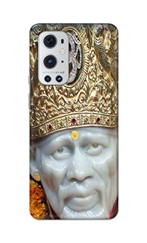 Image of PRINTFIDAA Sai Baba Lord Shiridi Great God Hinduism Hindu Religious Printed Designer Hard Case for OnePlus 9 Pro Back Cover -(e) RPM1005