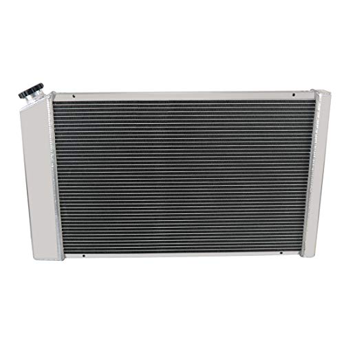 CoolingSky 3 Row Aluminum Radiator +2X12\" Fan W/Shroud Combo & Relay Kit for 1968-1987 Chevy Chevelle El Camino &C/K 10 20 30 Pickup +More Buick GM Models丨34\" Overall Width