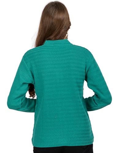 Image of Lady Willington Women Woolen V-Neck Self Design Cardigan Heavy Daffodil Fabric Cardigan Winter Wear Pure Wool Cardigans for Women Sweaters Long Cotty Fully Warm Cardigan Free Sizes