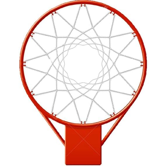 36 cm Heavy-Duty Basketball Ring with Nylon Net & Screws – Wall Mountable Basketball Hoop for Indoor & Outdoor Play (Size 6 Compatible, Elk Power) 2