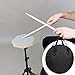 Drum Practice Pad Bag Drum Pad Bag Portable 14 Inch Practice Pads Carrying Case, Oxford Cloth Waterproof Storage Bags for Snare Drums Stand, Music Book Clip