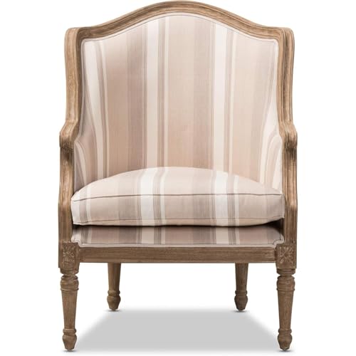 Sillón francés con estructura sólida de madera miniatura 3