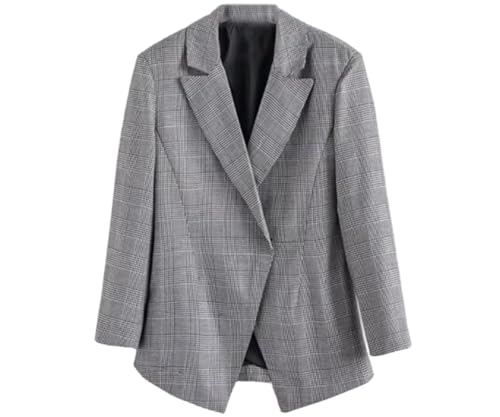 Veste de bureau pour réunion d'affaires et working girl active en costume houndstooth moderne