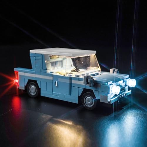 LocoLee Licht Kompatibel mit Lego Fliegender Ford Anglia 76424, Nur Lichter Set - Kein Modell, Licht Beleuchtungs Compatible with LEGO 76424 Fliegender Ford Anglia