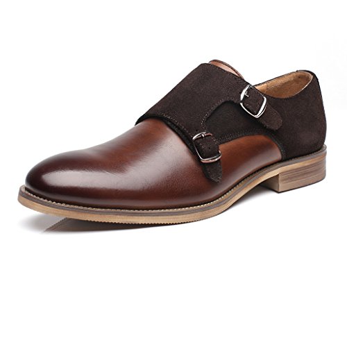 Image of Brown Leather Slip-On Loafers for Men by La Milano