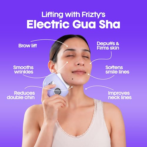 Image of Frizty Electric Gua Sha Face Massager With 9 Modes | Red Light Therapy | Sonic Pulsation & Heat Therapy Facial Massager | Scraping Tool For Acne Control, Anti-Wrinkle & Anti Ageing