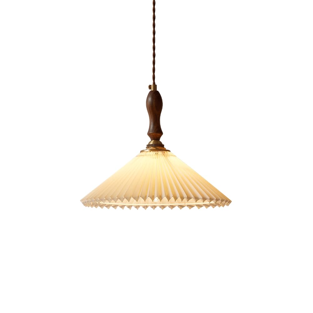 Lustre de chevet chambre wabi-sabi, suspension japonaise en tissu pour lumière douce