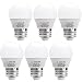 L LOHAS LED LH-BL-3W-5000k-6 G14(with UL Listed) 3W (25W Equivalent), LED Tiny, Small Night Bulbs 120V for Bedroom Ceiling Fan Table Lamp Light, 6Pack LED-Daylight-E26 Base, Daylight 5000K, E26