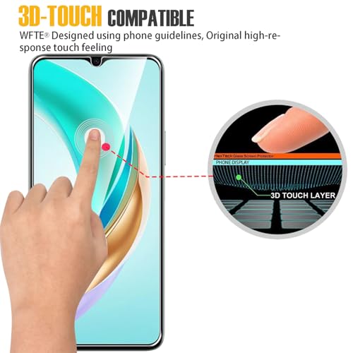 WFTE [2-Pack Screen Protector for Honor X6b,Anti-Scratch,High Transparency,Anti-fingerprint,Bubble-Free,Dust-Free Premium Screen Protector Tempered Glass For Honor X6b