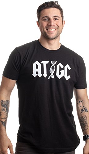 Ann Arbor T-shirt Co. ATGC | Funny Chemistry Chemist Biology Science Teacher for Men Women DNA T-Shirt-(Adult,XL) Black