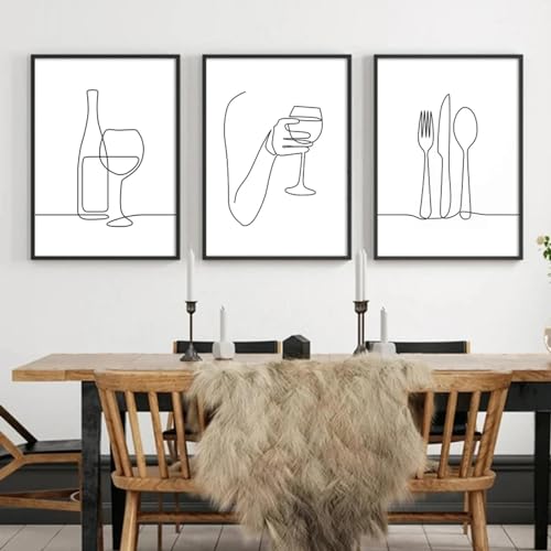 Impression nordique art mural de salon toile deco abstrait 30x45cm
