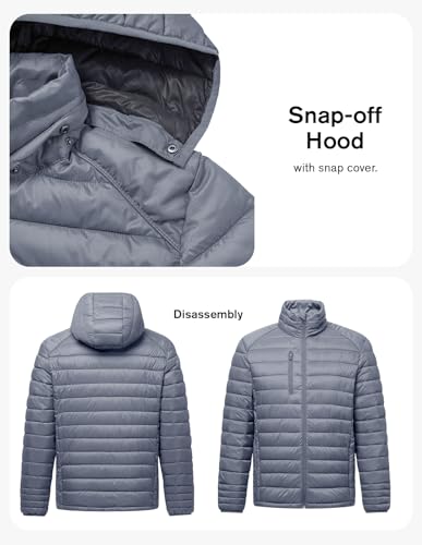 fit space Classic Puffer Jacket for Girl Boy Synthetic Down Jacket Lightweight Winter Warm Coat Padded Quilted Zip-Off Hood4