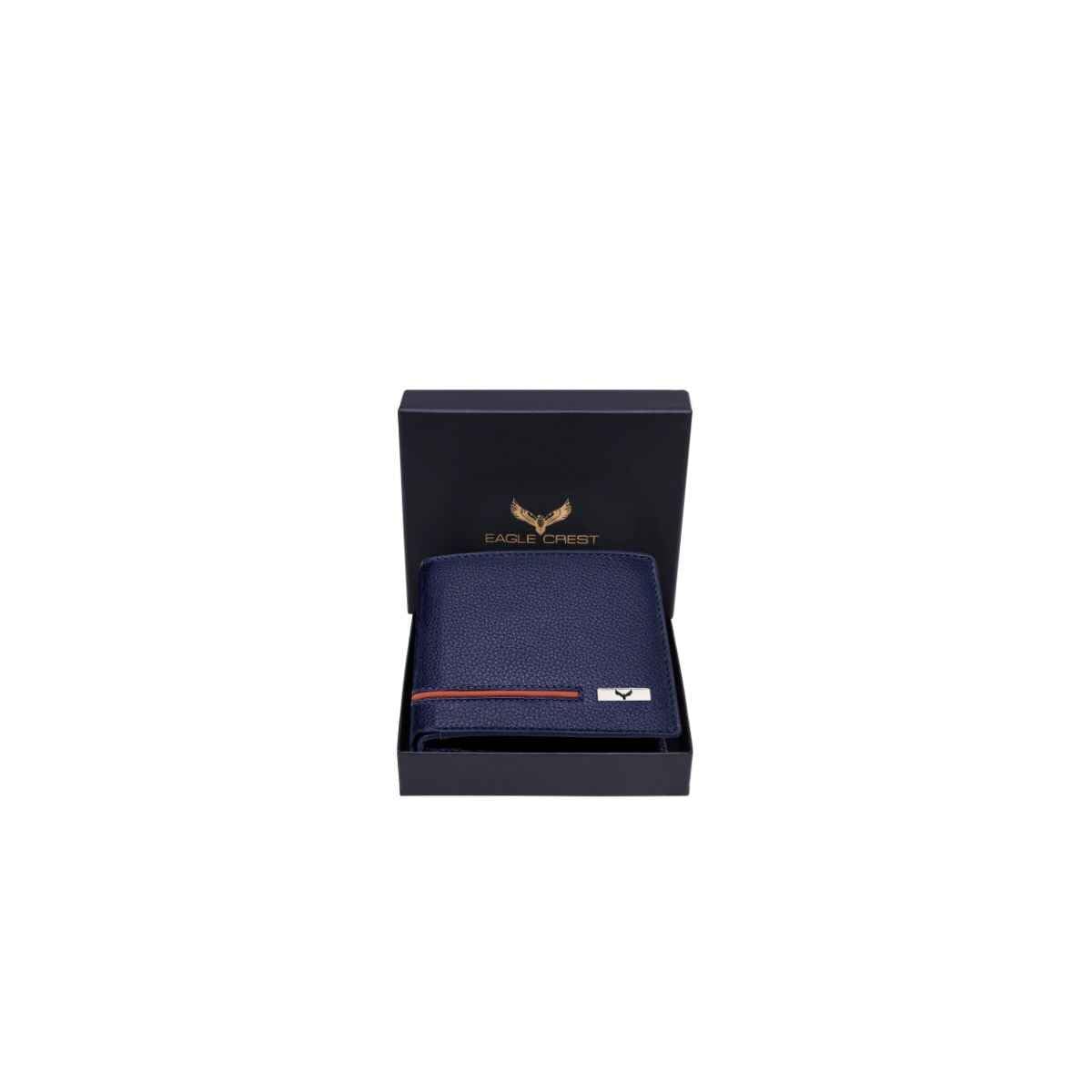 Eagle Crest Paul Blue/Orange Leather Wallet for Men