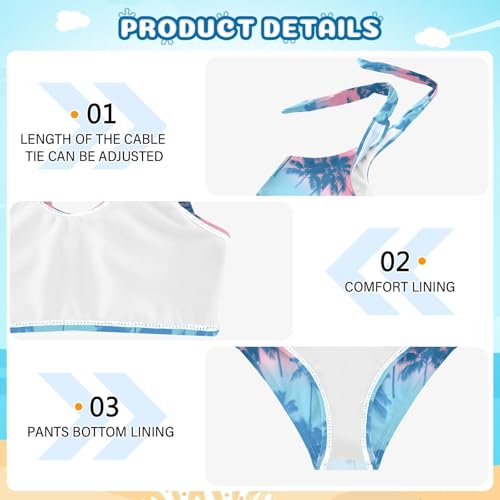 Image of Boccsty Summer Girls Swimsuits Kids Bikini Sets 2 Pcs Bathing Suit for 3T-12T
