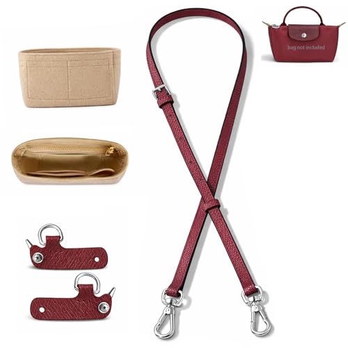Image of Chispee Leather Shoulder Strap Replacement Set, Adjustable Purse Strap Extender for Crossbody Bag Conversion