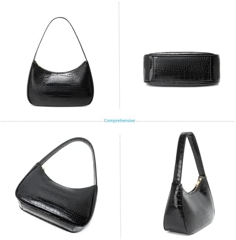 Shoulder Bags for Women, Cute Hobo Tote Handbag Mini Clutch Purse with Zipper Closure - Image 7