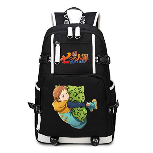 YOYOSHome Anime Los Siete Pecados Mortales Mochila Cosplay Bookbag Portátil Bolsa Escuela