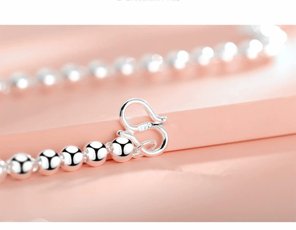 Bracciale Argento Donna,Bracciale Donna In Argento Sterling S990 Bracciale Cinese Vintage Con Perline In Argento Bracciale Amicizia Braccialetto In Argento Sterling Sorella Gioielli Regali Per Sorel