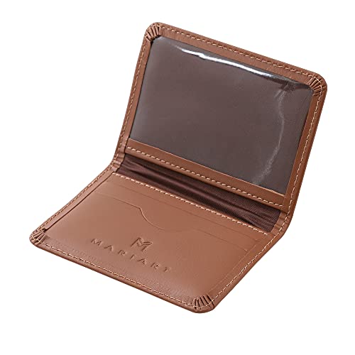 Carteira Feminina Couro Legítimo Porta Cartão CNH Notas Dobradas Mariart 154F (Havana)