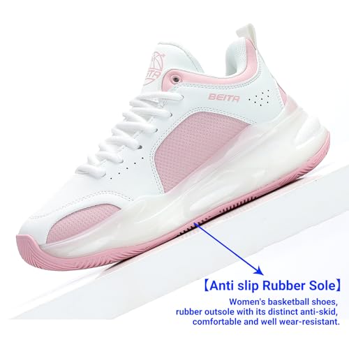 Image of Beita Basketball Shoes for Women High Upper Volleyball Shoes Fashion Sneakers Breathable Sports Shoes Anti Slip