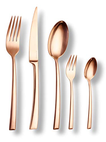 Echtwerk EW-BS-3020B Tafelbesteck Avelino/Shiny-Bronze Edition, 30-teilig, für 6 Personen, Edelstahl 18/10-hochglänzend, Hochwertiges Besteck Set,...
