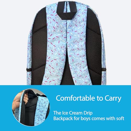 Ice Cream Backpack, Large capacity Kawaii lightweight, suitable for daily use travel hiking (Light Pink)4