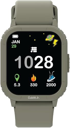 Cubitt Jr - Reloj inteligente con rastreador fitness para niños y adolescentes, con temperatura corporal de 24 horas, juegos, contador de pasos,
