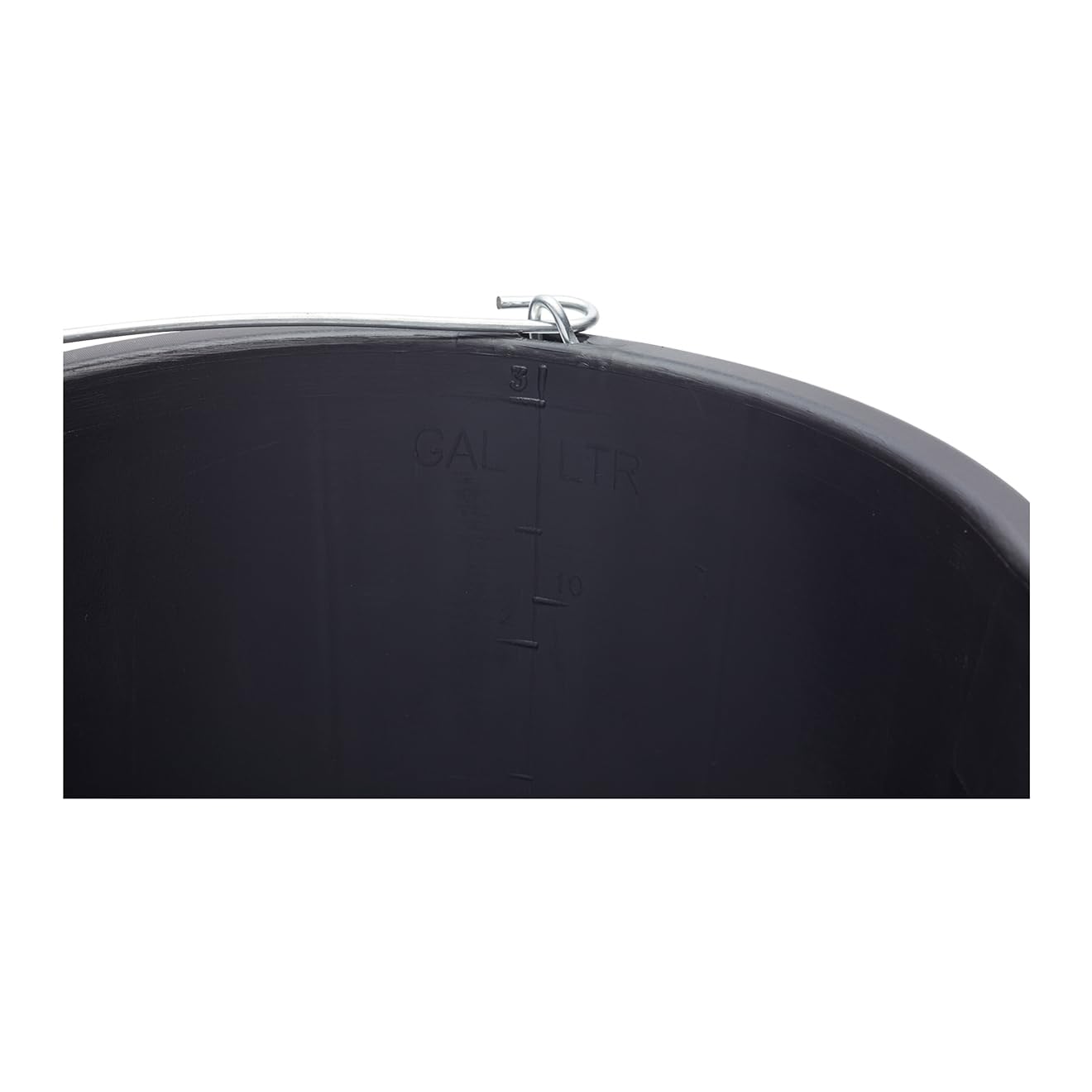 ProDec Cubo de plástico negro para trabajos pesados de 14 litros (3 galones), cubo para cemento y yeso, cubos para trabajos pesados, cubos negros