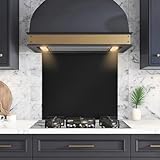 eR Home 600x650MM Stainless Steel Splashback for Kitchen With Black Brushed Finish, 1mm Thick Kitchen Splashback for Cooker with Adhesive/Glue included | Easy to Install & Clean