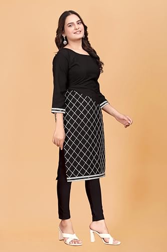 Image of Women's Short Kurti in TopsTunic Rayon Cotton Blend | Ladies Ethnic Tunic