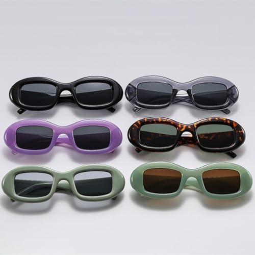 Elliptical Retro Fashion Sunglasses Women Thick Frame Glasses Premium Sun Glasses Sunscreen Trendy Eyeglasses2