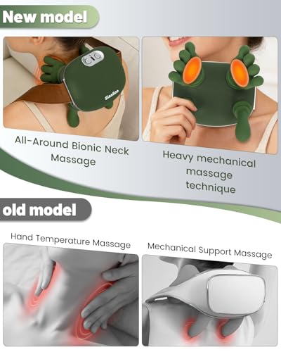 Image of Siaasoo Neck Massager(Original OEM), Heating Bionic Massager(Patent Pending), Electric Deep Tissue 3D Kneading Massager, Portable Neck Massager, S
