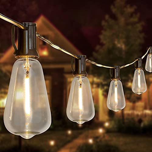 Vanthylit Outdoor String Light 15Ft Patio String Lights With Led Filament Bulb Waterproof Lights Retro Vintage Edison Bulbs For Backyard Patio Bistro Party Garden Connectable #TOP6