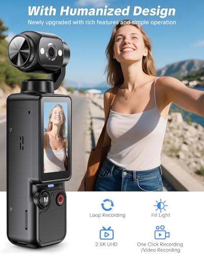 42% Off W & O Vlogging Camera with 180° Rotating Lens & 7-Hour Battery