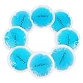 LotFancy Ice Pack for Injuries Reusable, 8 Small Gel Heating Cooling Pads with Cloth Backing, Hot Cold Therapy for Eyes After Surgery, Face, Breastfeeding, Wisdom Teeth, Jaw, Headache, Sinus Relief