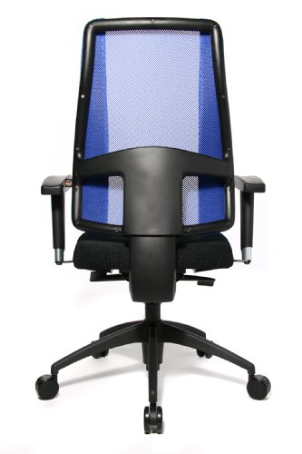 Topstar LT20BTW506 Silla giratoria de Oficina Señora Sitness Deluxe Incluyendo Altura reposabrazos Regulables (Negro/Negro-Azul)
