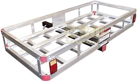 500 lb Aluminum Hitch Cargo Carrier for 2" Receiver, Heavy Duty Cargo Rack with Pin, Lightweight Luggage Platform for SUV, Truck, and RV – Rustproof Aluminum Construction