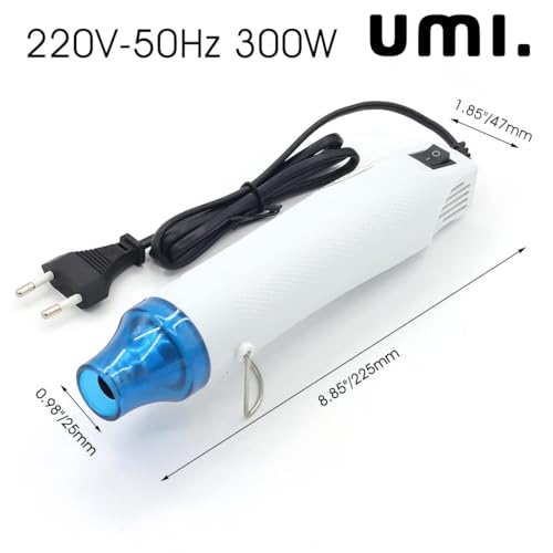 Image of Amazon Brand - Umi Handheld Hot Air Gun, Electric 110v 300W Portable Heat Gun for DIY Craft Embossing, Shrink Wrapping PVC, Drying Paint, Clay, Rubber Stamp Multicolor