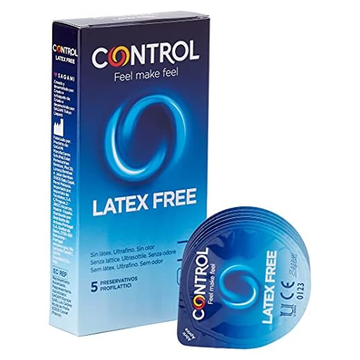 Control Preservativos Latex Free - Caja de 5 Condones de Poliuretano, Ultrafinos, Sin Olor, Lubricados, Sexo Seguro. Disfruta de unos Preservativos con Ajuste Perfecto para una Relación Segura.