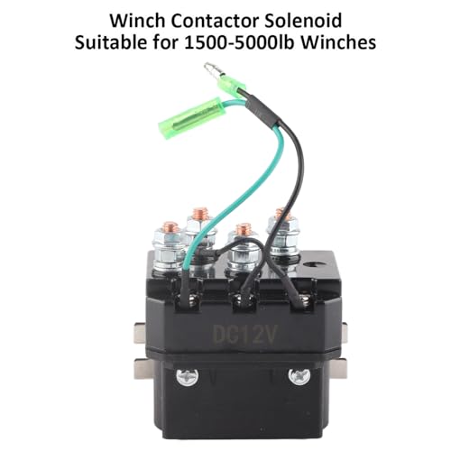 Image of Winch Solenoid Relay Contactor, 12V ATV UTV Winch Contactor Solenoid Relay for 1500-5000lb Winches B180913