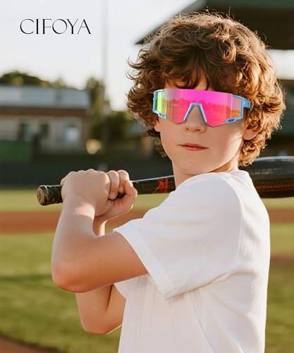 Image of Kids Sunglasses Youth Baseball Sunglasses for Boys Girls Age 6-14 Sports UV400 Protection SunGlasses 3 Pack
