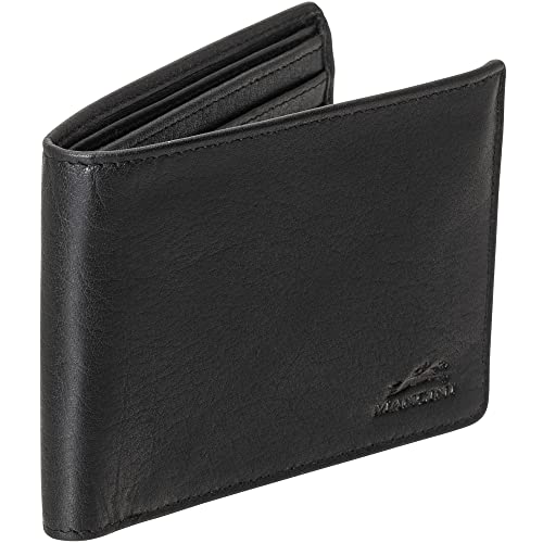 Mancini Buffalo RFID Secure Billfold, Black, Black, One_Size2