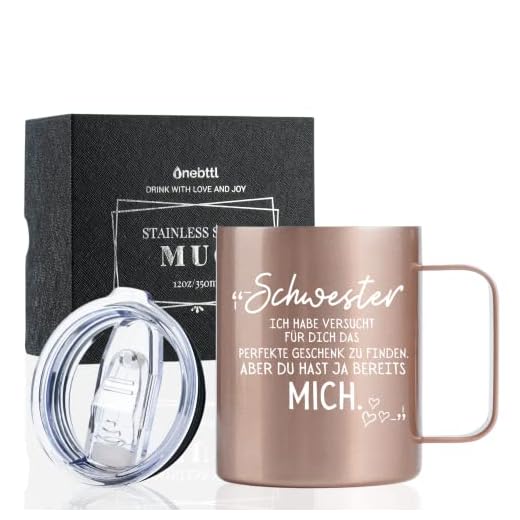 Geschenke für Schwestern | Lustige Geschenkidee | Roségold
