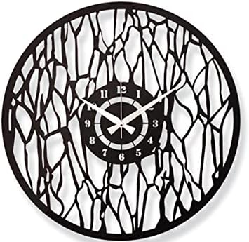 Boreas 70cm Metal Wall Clock, Black Metal Wall Clock, 3D Silent Non-Ticking Modern Metal Wall Clock -Decorative Luxury Art For Living, Kitchen, Dining Room, Bedroom, Garden And Patio