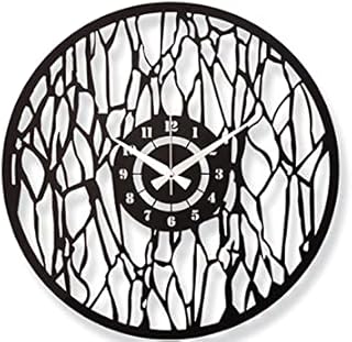 Boreas 70cm Metal Wall Clock, Black Metal Wall Clock, 3D Silent Non-Ticking Modern Metal Wall Clock -Decorative Luxury Art For Living, Kitchen, Dining Room, Bedroom, Garden And Patio