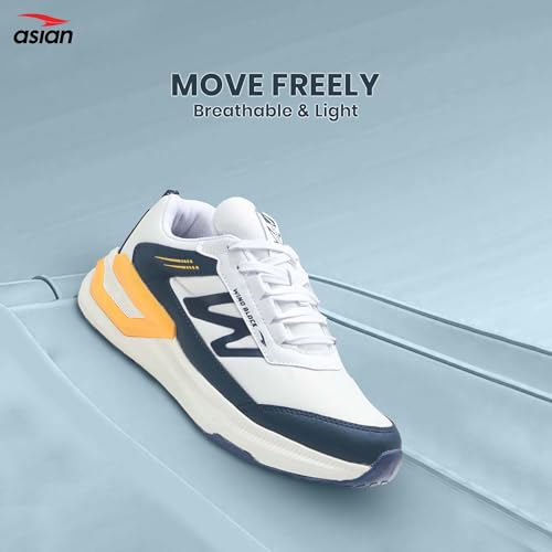 Image of ASIAN Civic-01 Men's Sports Running Shoes | Lightweight Sneakers with Breathable Mesh Upper, Shock-Absorbing Cushion Midsole & Non-Slip Outsole for Running, Walking & Gym