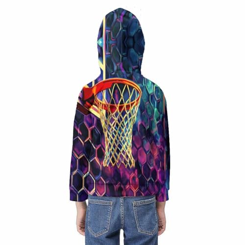 Sweat à capuche imprimé 3D basketball : un pull confortable qui ne décolore pas - 6